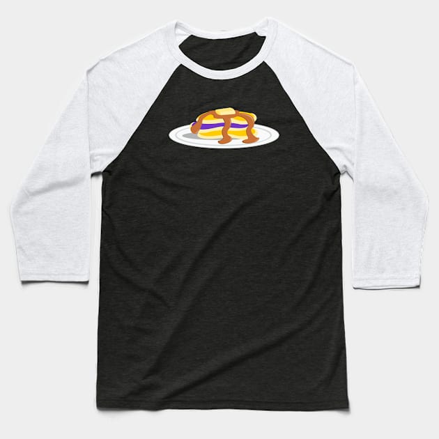 Pride Pancake Baseball T-Shirt by traditionation